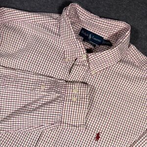 Ralph Lauren Button Down Shirt Mens XL Multicolor Plaid Classic Fit Long Sleeve